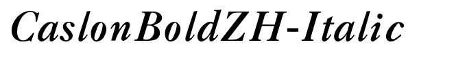 CaslonBoldZH-Italic