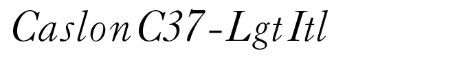 CaslonC37-LgtItl
