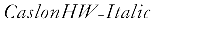CaslonHW-Italic