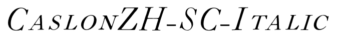 CaslonZH-SC-Italic