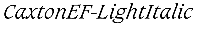 CaxtonEF-LightItalic