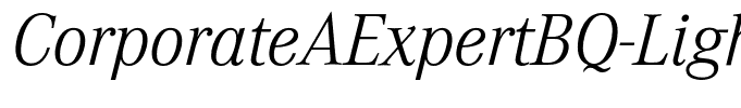 CorporateAExpertBQ-LightItalicOsF