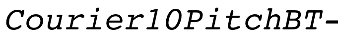 Courier10PitchBT-Italic