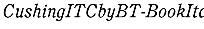 CushingITCbyBT-BookItalic