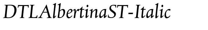 DTLAlbertinaST-Italic