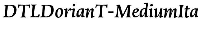 DTLDorianT-MediumItalic