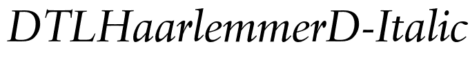 DTLHaarlemmerD-Italic