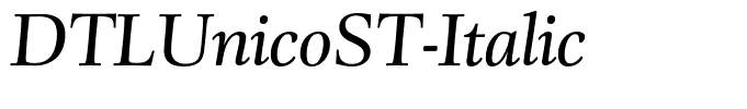 DTLUnicoST-Italic