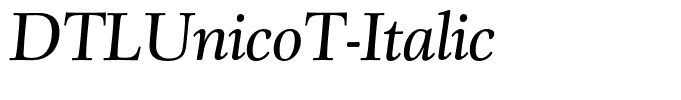 DTLUnicoT-Italic