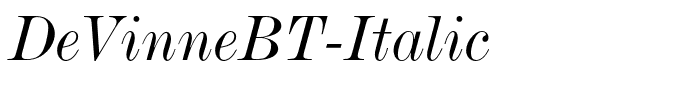 DeVinneBT-Italic