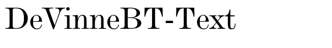 DeVinneBT-Text