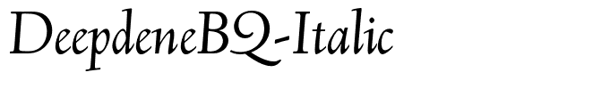 DeepdeneBQ-Italic