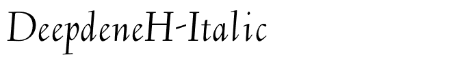 DeepdeneH-Italic