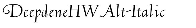 DeepdeneHWAlt-Italic
