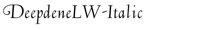 DeepdeneLW-Italic
