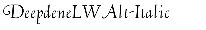 DeepdeneLWAlt-Italic