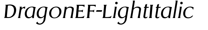 DragonEF-LightItalic