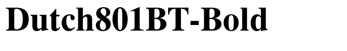 Dutch801BT-Bold