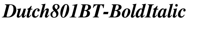 Dutch801BT-BoldItalic