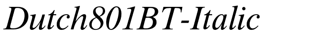 Dutch801BT-Italic