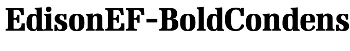 EdisonEF-BoldCondensed