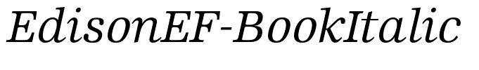 EdisonEF-BookItalic
