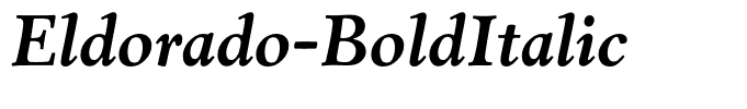 Eldorado-BoldItalic