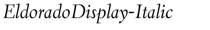 EldoradoDisplay-Italic
