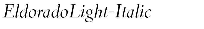 EldoradoLight-Italic