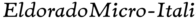 EldoradoMicro-Italic