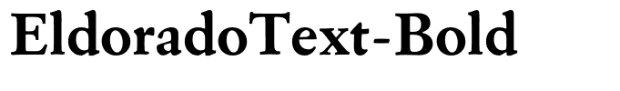 EldoradoText-Bold