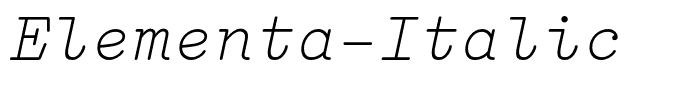 Elementa-Italic