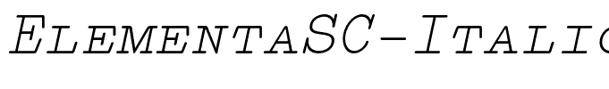ElementaSC-Italic