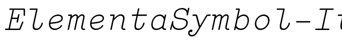 ElementaSymbol-Italic