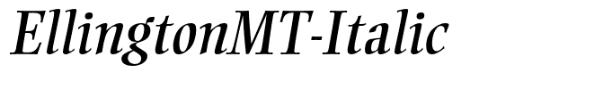 EllingtonMT-Italic