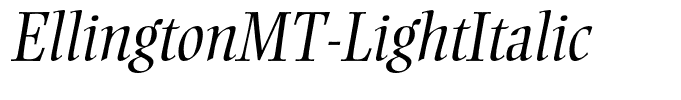 EllingtonMT-LightItalic