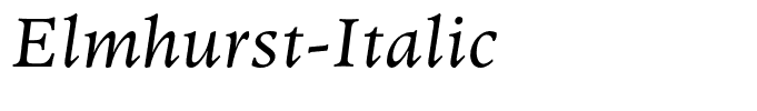 Elmhurst-Italic