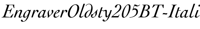 EngraverOldsty205BT-Italic