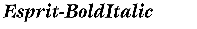 Esprit-BoldItalic