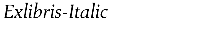Exlibris-Italic