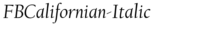 FBCalifornian-Italic