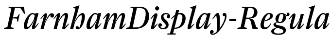 FarnhamDisplay-RegularItalOSF
