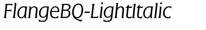 FlangeBQ-LightItalic