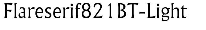 Flareserif821BT-Light