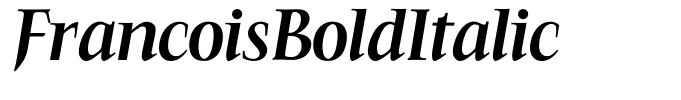 FrancoisBoldItalic