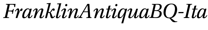FranklinAntiquaBQ-Italic