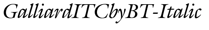 GalliardITCbyBT-Italic
