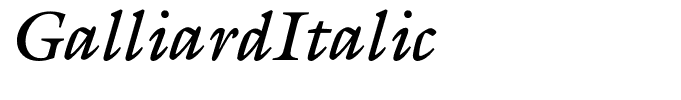 GalliardItalic