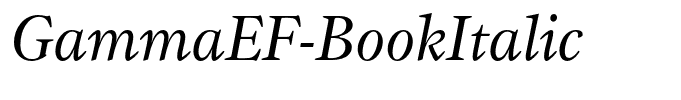 GammaEF-BookItalic