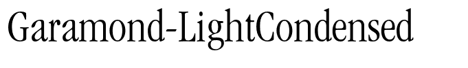 Garamond-LightCondensed